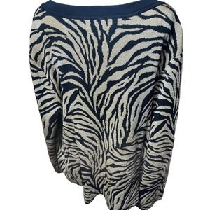 Jones New York Beige Zebra button down